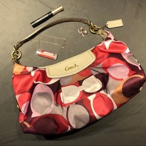 Authentic Coach Coral and Taupe Purse